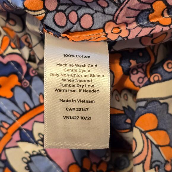 Talbots Button Up Shirt Womens Size Large Floral Paisley Print Maximalist Retro - Picture 4 of 10